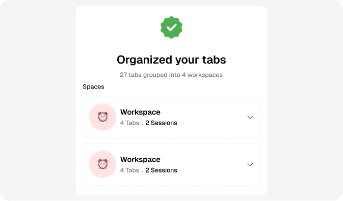 AI Tab Grouping feature